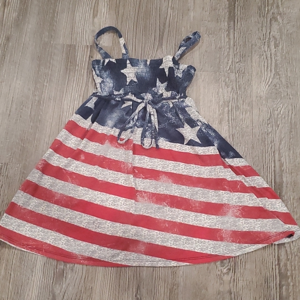 Justice American Flag Dress/Bathing Suit Cover Up Size 7